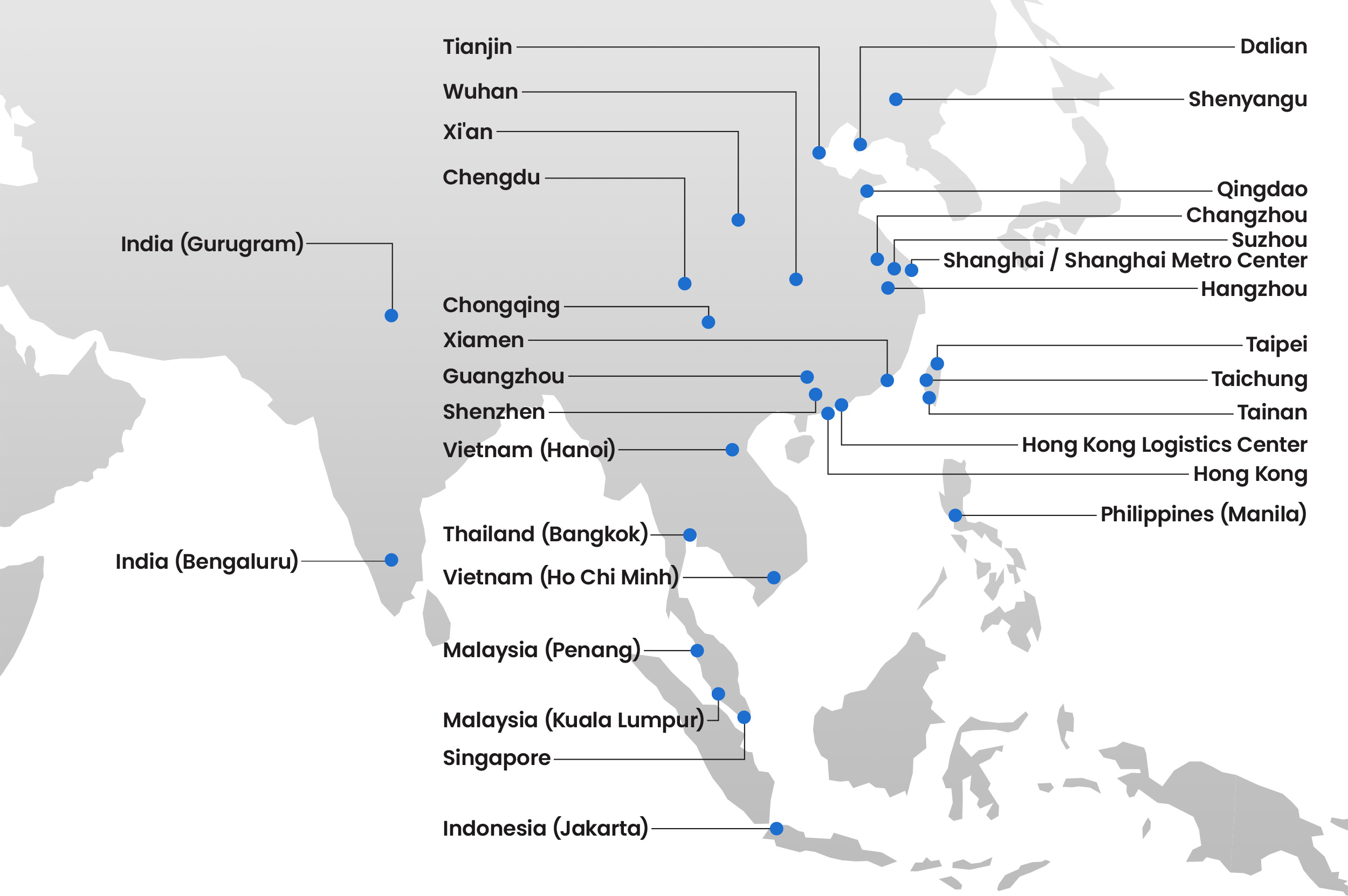 Map of Sunwa Asia